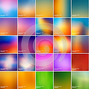 Multicolor Gradient mesh vector background set
