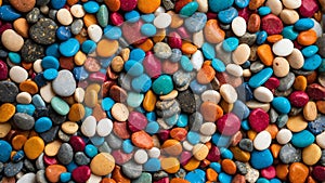 multicolor gravel flat surface texture backgr ai generated