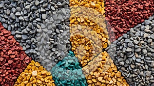 multicolor gravel flat surface texture backgr ai generated