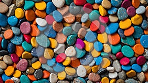 multicolor gravel flat surface texture backgr ai generated
