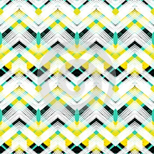 Multicolor hand drawn pattern zigzag