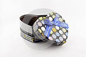 Multicolor heart-shaped gift box