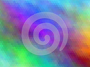 Blurred abstract background. Multicolor hexagonally pixeled abstract background.