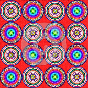 Multicolor horizontals blurs  circles