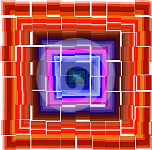 Multicolor horizontals blurs squares