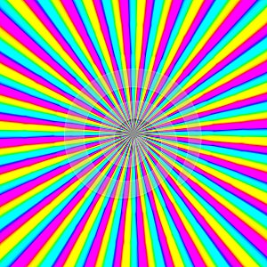 Multicolor hypnotic circle texture