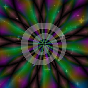 Multicolor hypnotic circle texture