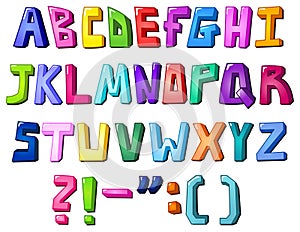 Multicolor letters