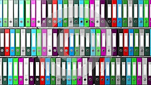 Multicolor office folders with blank label