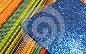 Multicolor Paper glitter for decorations and decoupage photo