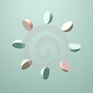 Multicolor pastel abstract background 3D rendering