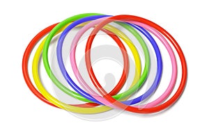 Multicolor plastic bangles