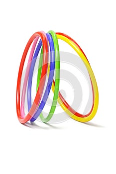 Multicolor plastic bangles
