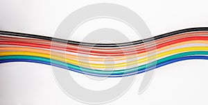 Multicolor plastic cables