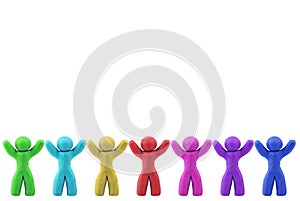 Multicolor Plasticine human