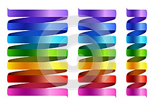 Multicolor rainbow spirals