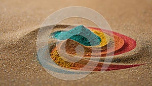 multicolor sand flat surface texture backgrou ai generated