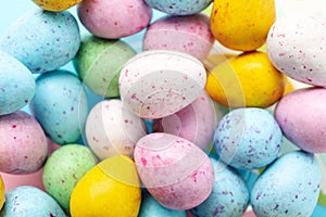 Multicolor small Easter eggs background