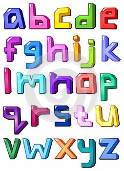Multicolor small letters