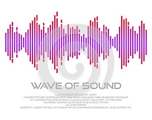 Multicolor sound wave vector illustration