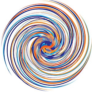 Multicolor spiralled / spirally concentric circle for design element photo