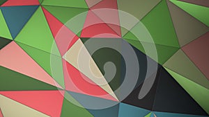 Multicolor spring summer color palette plexus abstract geometric background with triangles 3d render