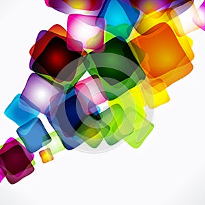 Multicolor square background