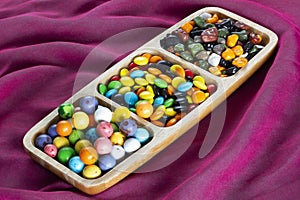 Multicolor sugar coated chocolates