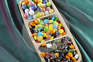 Multicolor sugar coated chocolates