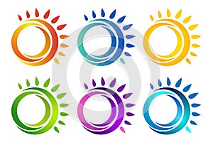 Multicolor Sun logo icon.