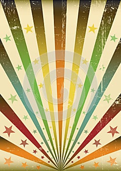 Multicolor Sunbeams grunge background