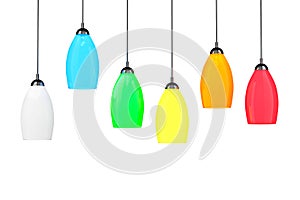 Multicolor tall floor lamps