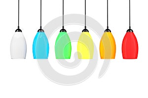 Multicolor tall floor lamps