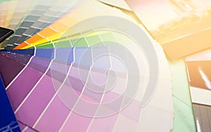 Multicolor tone , color palette sample ,closeup color guide ,pastel color
