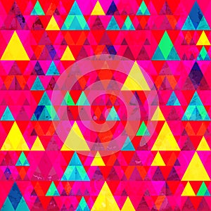 Multicolor triangle seamless pattern