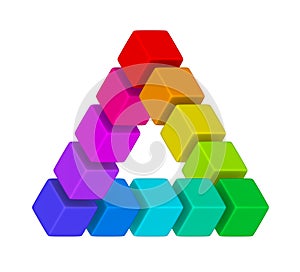 Multicolor twisted triangle