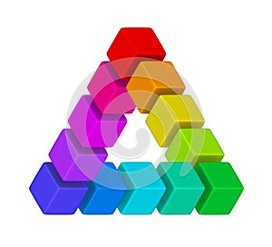 Multicolor twisted triangle