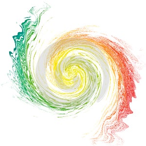 Multicolor vortex isolated on white.