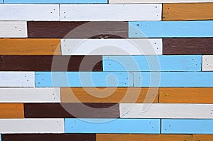 Multicolor wooden wall for background