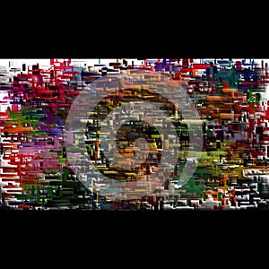 A multicolored abstract Architectural Thatch  background embossed photo