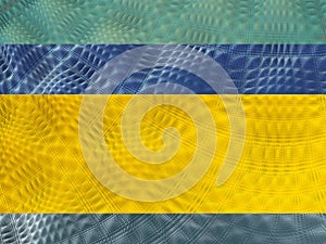 Multicolored abstract background. Blue, grey, yellow and green parts. 3d illustration, 3d rendering