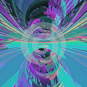 Multicolored abstract background, curved shape, lines, texture and pattern
