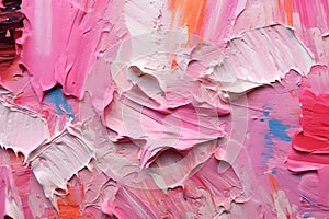 Multicolored Abstract Background Painted with Vibrant Brushstrokes