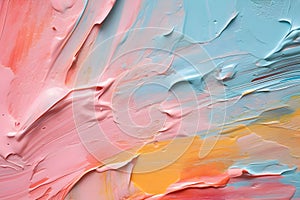 Multicolored Abstract Background Painted with Vibrant Brushstrokes