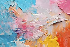 Multicolored Abstract Background Painted with Vibrant Brushstrokes