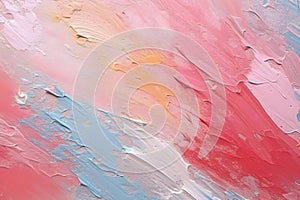 Multicolored Abstract Background Painted with Vibrant Brushstrokes