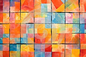 Multicolored Abstract Background Painted with Vibrant Brushstrokes