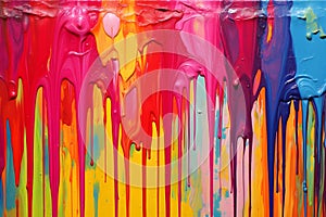 Multicolored Abstract Background Painted with Vibrant Brushstrokes