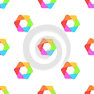 Multicolored abstract circle pattern seamless vector