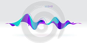 Multicolored abstract fluid sound wave.